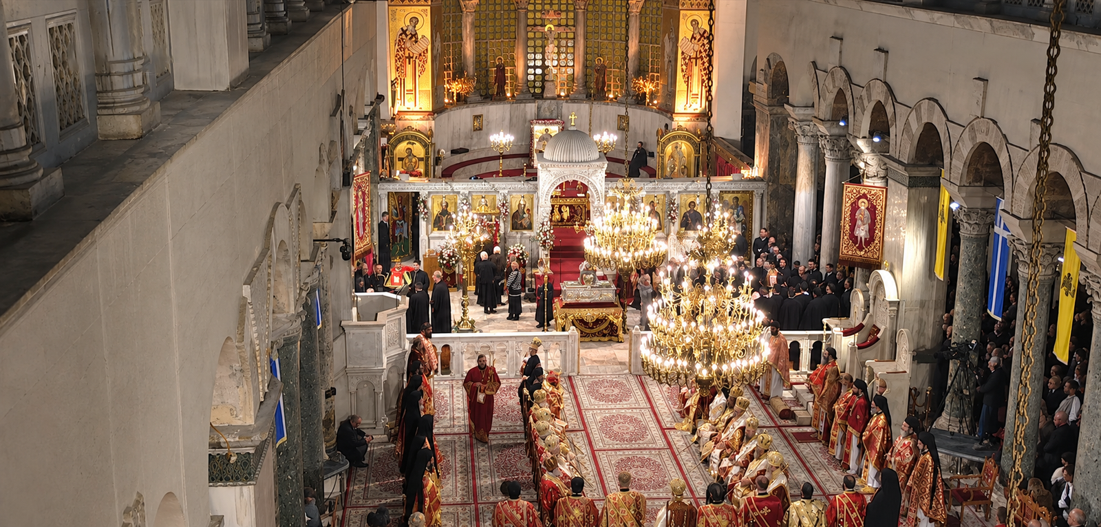 Solemn Orthodox Ceremony in a Grand Basilica